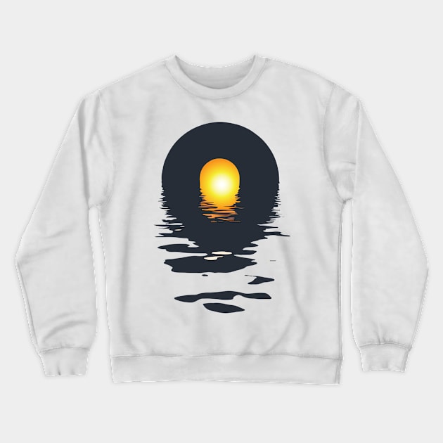 Vinyl LP Music Record Sunset Crewneck Sweatshirt by Every thing